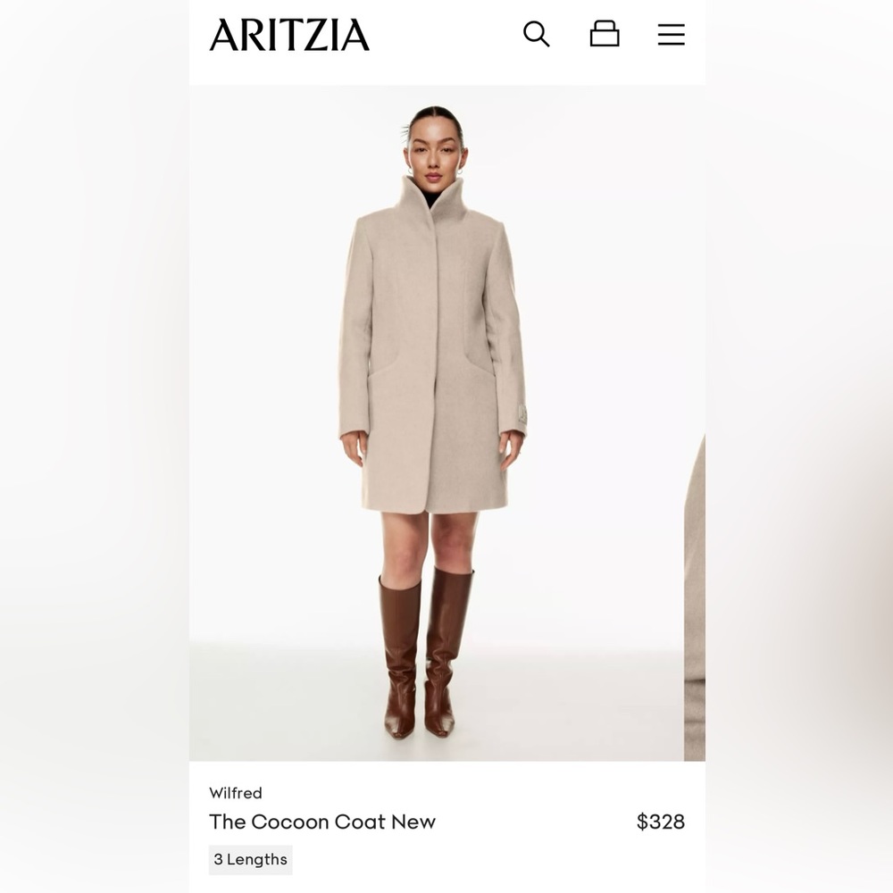 Aritzia Wilfred Cocoon Coat New